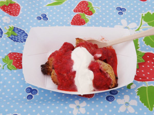 Strawberry shortcake at the strawberry social