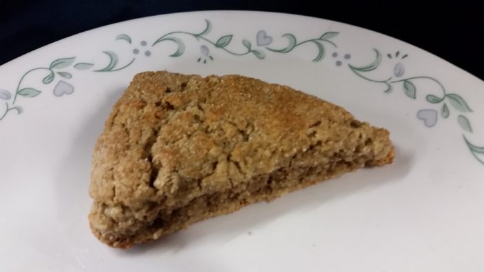 A scone made with Nash's barley flour
